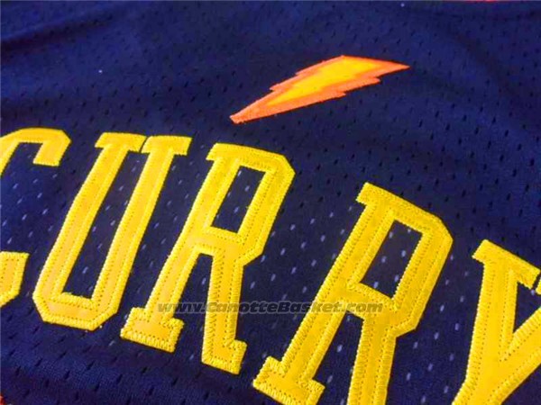 Maglia Golden State Warriors Stephen Curry #30 Retro Blu
